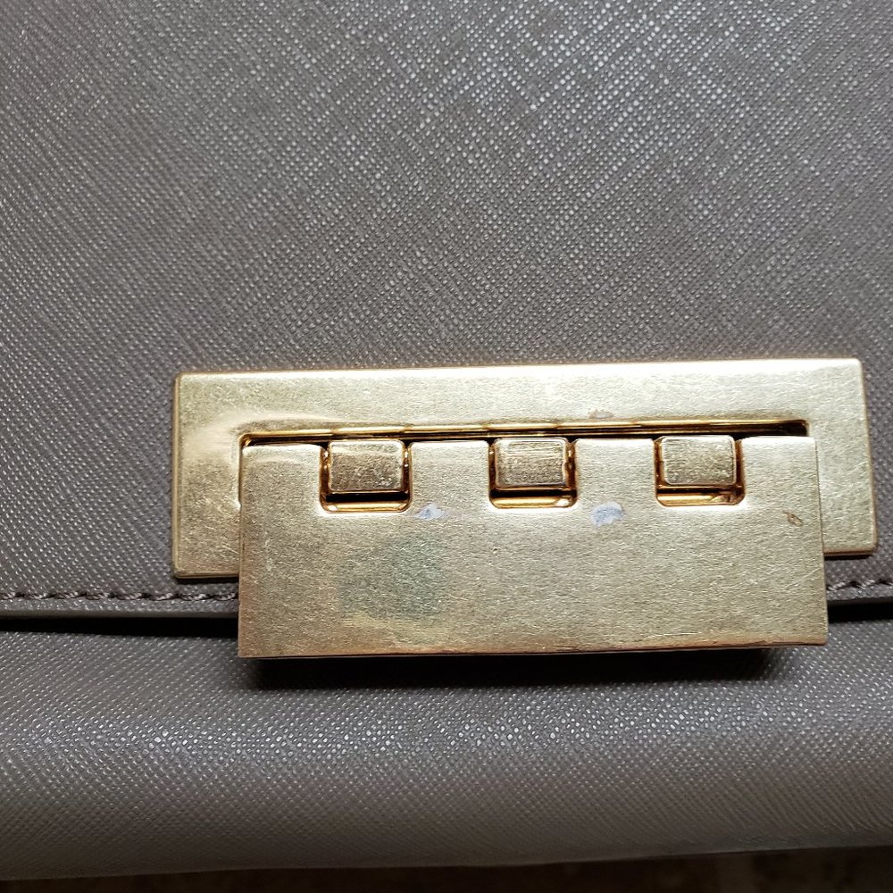 Zac Posen Eartha Luxury Satchel Bag, Taupe - Picture 9 of 15